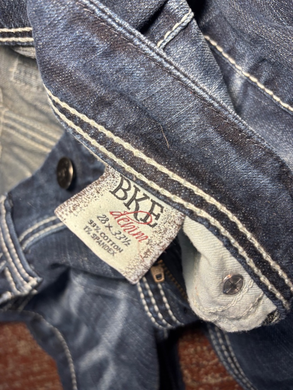 Vintage Y2K Buckle BKE Stella boot dark wash low rise stretch denim women’s 28 - Picture 8 of 13